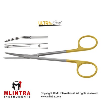 UltraCut™ TC Gregory Face-lift Scissor Toothed Stainless Steel, 14 cm - 5 1/2"